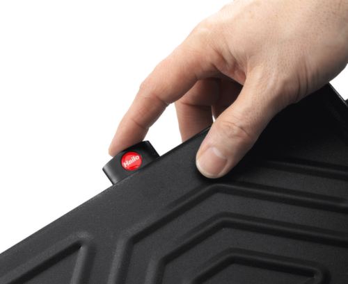 Hailo Escabeau utilisation d'un côté TopLine L100 avec étrier de sécurité extensible, 8 marches en tôle striée ultra profondes