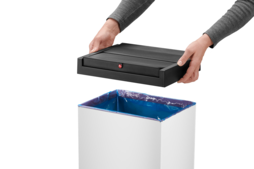 Hailo Poubelle Big-Box Swing XL avec couvercle oscillant à fermeture automatique, 52 l, blanc