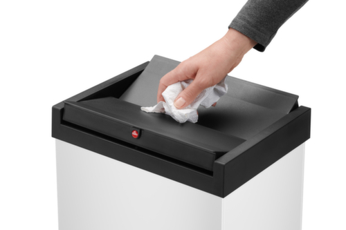 Hailo Poubelle Big-Box Swing XL avec couvercle oscillant à fermeture automatique, 52 l, blanc