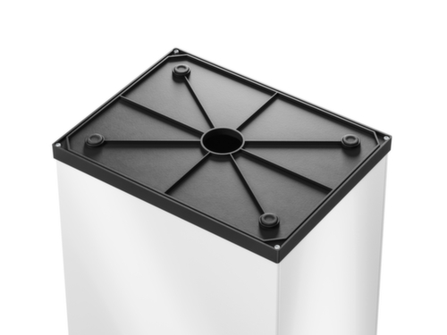Hailo Poubelle Big-Box Swing XL avec couvercle oscillant à fermeture automatique, 52 l, blanc