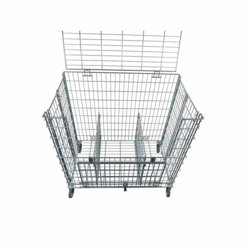 Chariot à billes pliantes avec volet de chargement latéral, force 150 kg