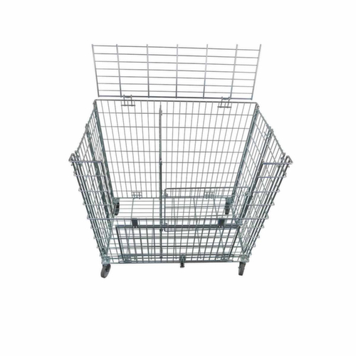 Chariot à billes pliantes avec volet de chargement latéral, force 150 kg