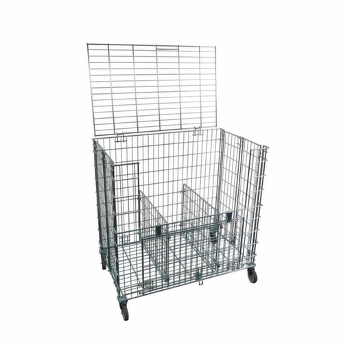 Chariot à billes pliantes avec volet de chargement latéral, force 150 kg