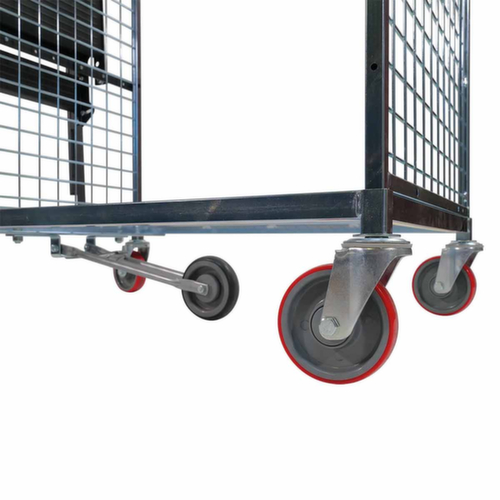 Chariot d'entrepôt, force 150 kg, 2 plateaux