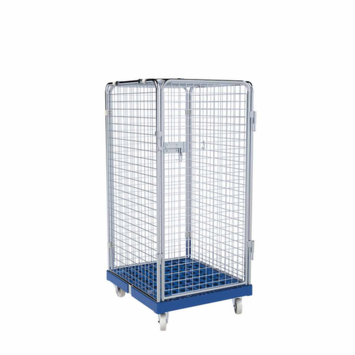 Bac sur roulettes de sécurité rolltainer® ADB avec plaque en plastique, force 500 kg, longueur x largeur 815 x 724 mm