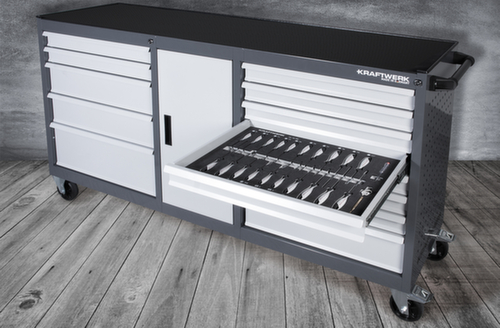 KRAFTWERK® Chariot d’atelier extra large BASIC LINE XXL BT1800 avec outil, 13 tiroir(s)