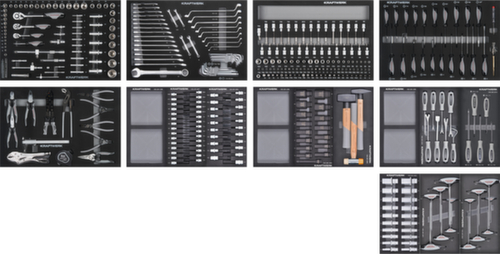 KRAFTWERK® Chariot d’atelier extra large BASIC LINE XXL BT1800 avec outil, 13 tiroir(s)