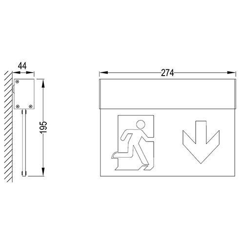 B-Safety Lampe de signalisation DEL, fixation mur