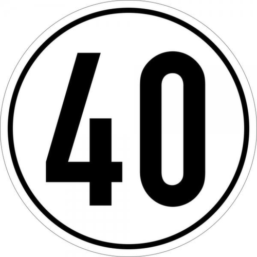 limitation de vitesse SafetyMarking® 40 km/h conformément au règlement allemand relatif à l'admission des véhicules à la circulation