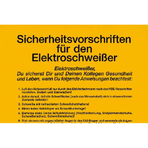 affiche SafetyMarking® pour entreprise, « Directives de sécurité pour l'électricien-soudeur »