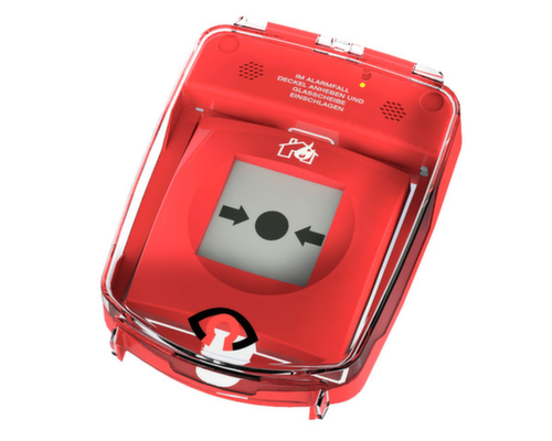 Couvercle de protection e-Cover GfS pour détecteurs manuels, plastique