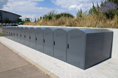 Garage à vélos BikeBox 1 G, rayonnage suivant, largeur x profondeur 850 x 2050 mm