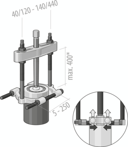 1.38/4 Dispositif d'extraction 125-380 mm