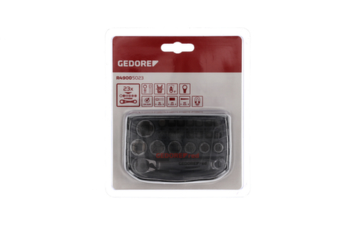 GEDORE R49005023 Jeu de clés à douilles 1/4" 6-13mm +embouts 23 pièces