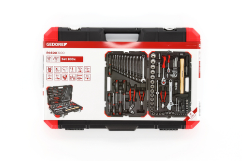 GEDORE R46003100 Jeu de douilles 1/4"+1/2" 10-32mm 100 pièces