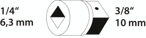 GEDORE 2030 Pièce d'agrandissement 1/4" à 3/8
