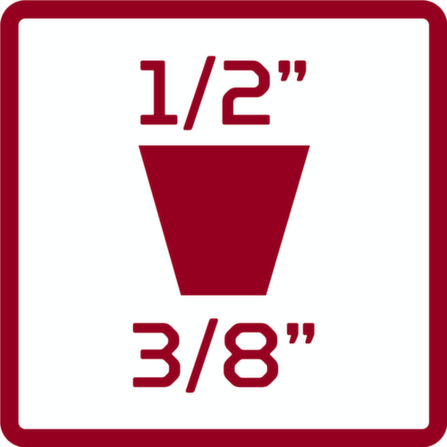 R57300008 Pièce d'agrandissement 3/8" x 1/2" 4 pans 44 mm