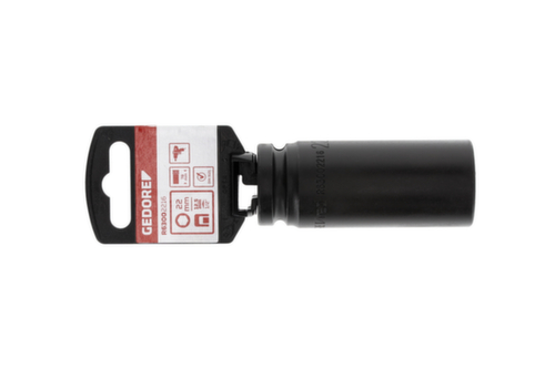 R63002216 Douille à chocs 1/2" 6 pans 22 mm Longueur 78 mm