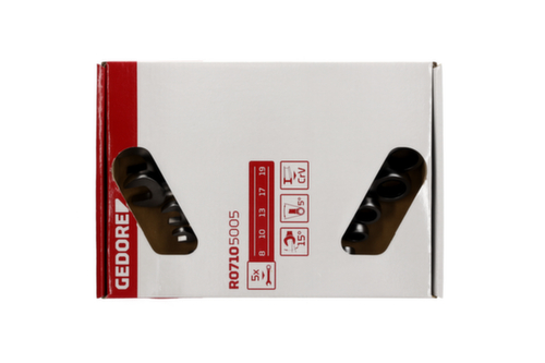 GEDORE R07105005 Jeu de clés mixtes à cliquet SW8-19 mm 5 pièces