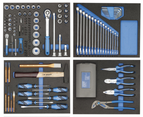 GEDORE 2005-TS-147 Chariot à outils avec assortiment de 147 outils