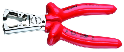 VDE 8099-160 Pince à dénuder VDE STRIP-FIX avec isolation par immersion 160 mm