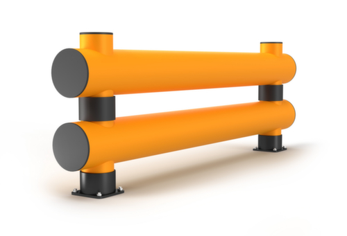 a.m.p.e.r.e. Barrière de protection anticollision Rack Mammut®, planche double, longueur 4000 mm