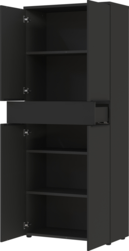 Armoire de classement GW-MAILAND 4372, 4 hauteurs des classeurs, graphite/graphite