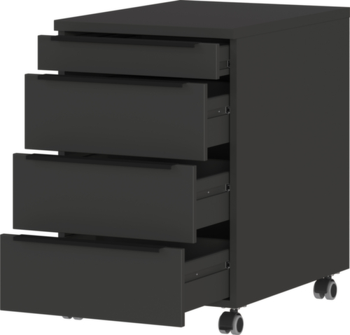 Caisson mobile GW-MAILAND 4377, 3 tiroir(s), graphite/graphite