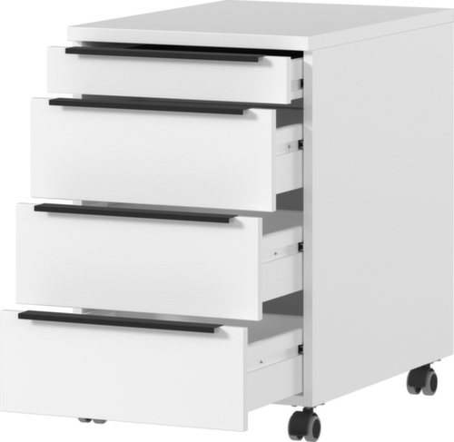 Caisson mobile GW-MAILAND 4377, 3 tiroir(s), blanc/blanc