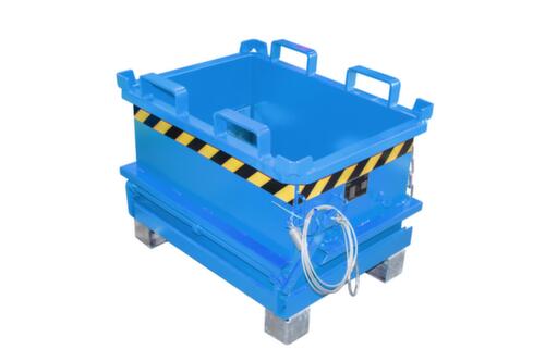 Bauer Mini-benne à fond ouvrant MSB 150 en RAL 5012 bleu clair