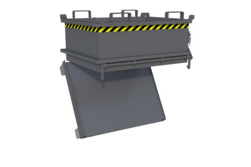 Bauer Mini-benne à fond ouvrant MSB 250 en RAL7005 gris souris