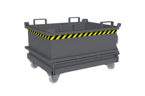 Bauer Mini-benne à fond ouvrant MSB 250 en RAL7005 gris souris