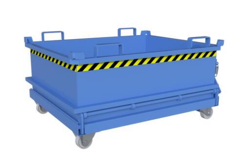 Bauer Mini-benne à fond ouvrant MSB 400 en RAL 5012 bleu clair