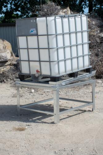 IBC residue emptier on base frame