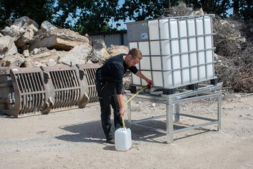 IBC residue emptier on base frame