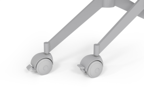 Table pliante roulante, hauteur x largeur x profondeur 750 x 1600 x 800 mm, panneau chêne