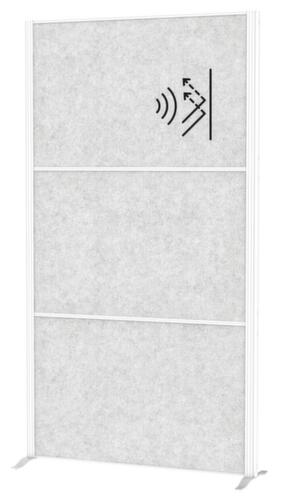 MAUL Tableau à cloison démontable MAULconnecto, hauteur x largeur 1800 x 1000 mm, paroi gris clair