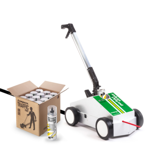 a.m.p.e.r.e. Kit de marquage au sol TRAFFIC PAINT® avec 12 bombes de peinture, noir