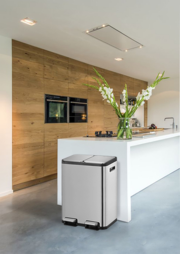 Poubelle à pédale EKO avec 2 seaux intérieurs en plastique