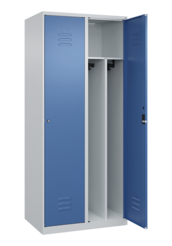 C+P Armoire vestiaire Classic Plus pour une séparation en noir et blanc, largeur de compartiment 400 mm