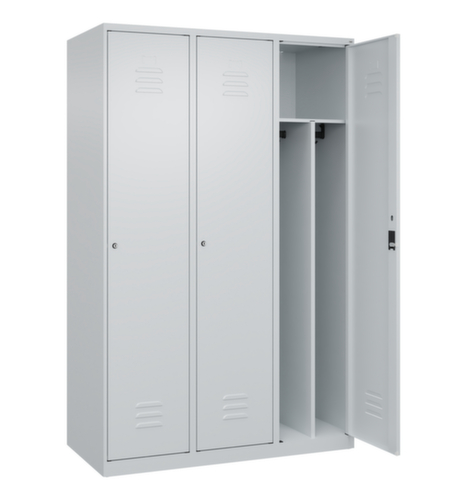 C+P Armoire vestiaire Classic Plus pour une séparation en noir et blanc, largeur de compartiment 400 mm