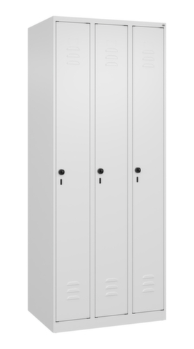 C+P Armoire vestiaire Classic Plus à 3 compartiments, largeur de compartiment 250 mm
