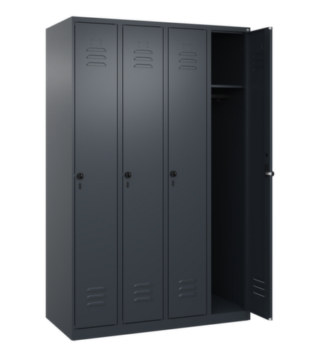 C+P Armoire vestiaire Classic Plus à 4 compartiments, largeur de compartiment 300 mm