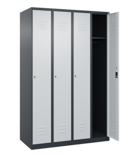 C+P Armoire vestiaire Classic Plus à 4 compartiments, largeur de compartiment 300 mm