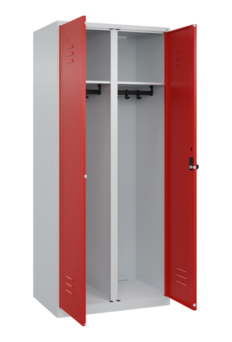 C+P Armoire vestiaire Classic Plus pour une séparation en noir et blanc, largeur de compartiment 400 mm