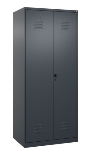 C+P Armoire vestiaire pour EPI Classic Plus pour une séparation en noir et blanc, largeur de compartiment 400 mm