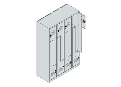 C+P Armoire vestiaire Z Classic Plus, largeur de compartiment 150/300 mm