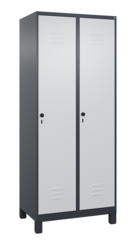 C+P Armoire vestiaire Classic Plus à 2 compartiments, largeur de compartiment 400 mm