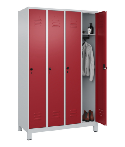 C+P Armoire vestiaire Classic Plus à 4 compartiments, largeur de compartiment 300 mm