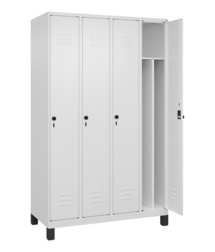 C+P Armoire vestiaire Classic Plus pour une séparation en noir et blanc, largeur de compartiment 300 mm